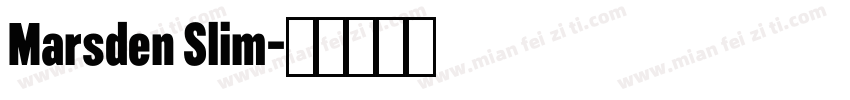 Marsden Slim字体转换